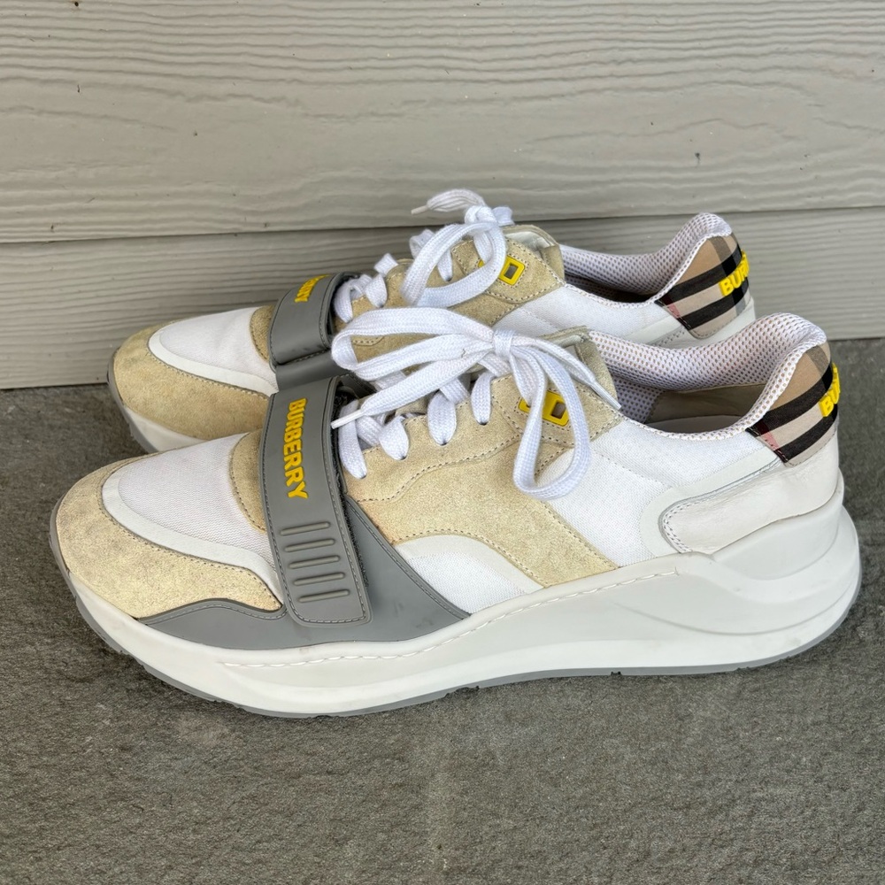 Burberry Regis Mixed Media Runway Sneakers🔥🔥🔥 - Picture 2 of 8